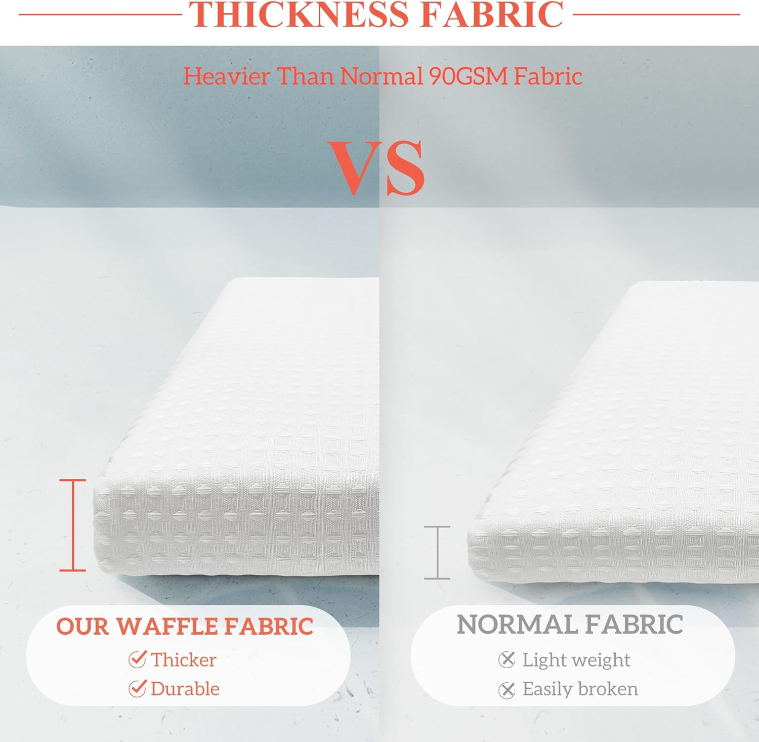 Design Waffle Weave White Shower Curtain Hotel Luxury Quality, Fabric Shower Curtains for Bathroom, Pique Pattern Cloth, Water Repellent and Machine Washable, Standard Size 71" x 72"