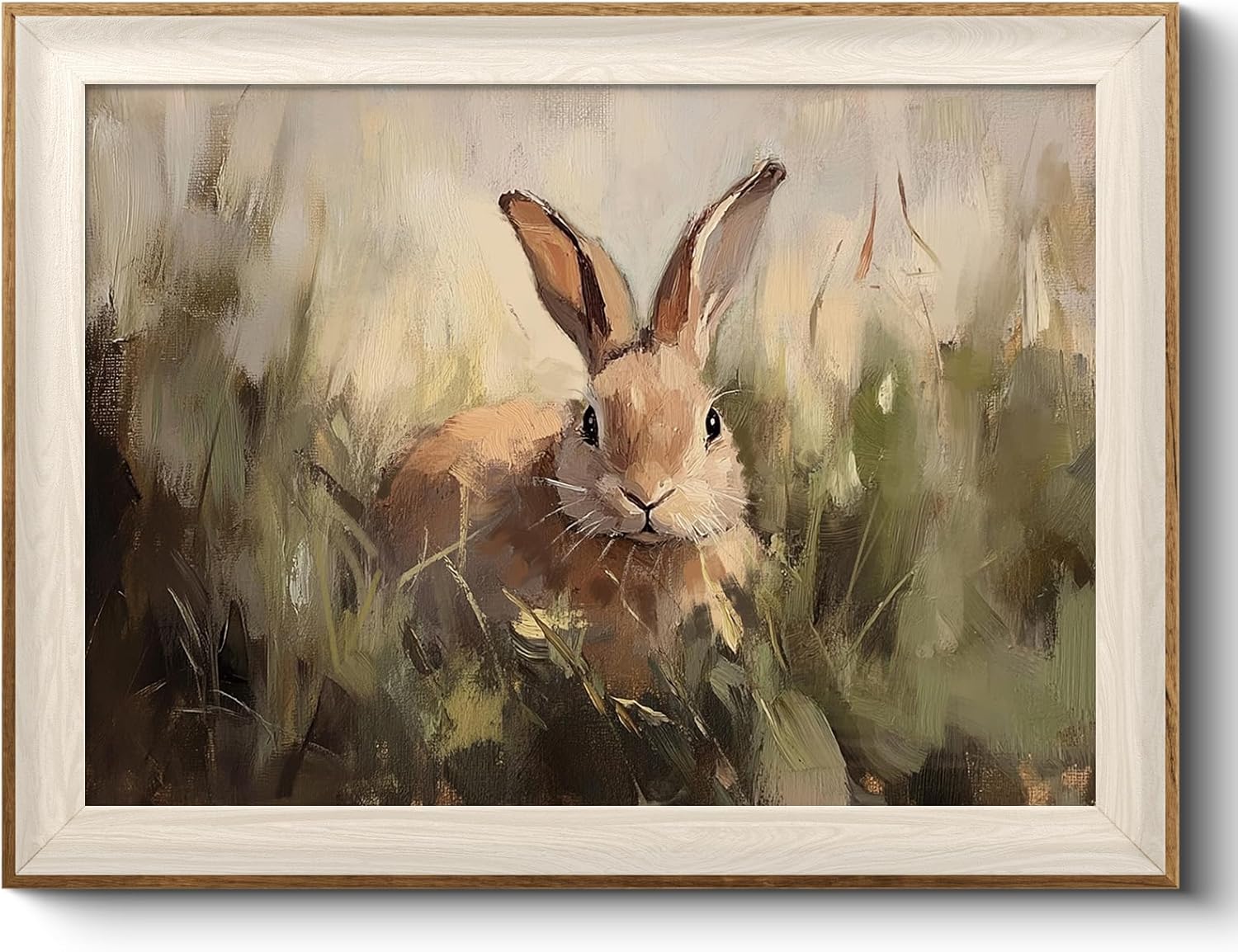 Framed Wall Art for Living Room, Swan Art Canvas Prints, Vintage Home Decor, Animals Painting Picture, Bathroom Wall Decor Gifts for Friends or Family - 12L x 10W